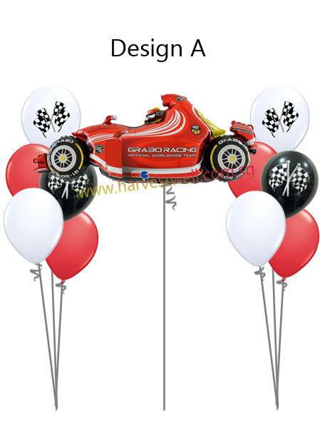 F1 Racing Car Balloon Bundle Set
